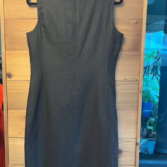 Talbots Classic Irish Linen Brown Sheath Dress Size 10 - Picture 4 of 10